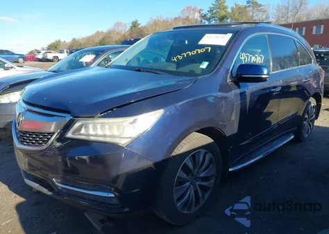 2014 Acura Mdx Technology Package из США, поврежденный, VIN 5FRYD4H46EB007676